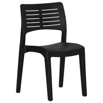 Tuinstoelen 2 st polypropeen antracietkleurig 3