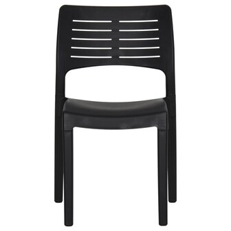 Tuinstoelen 2 st polypropeen antracietkleurig 4