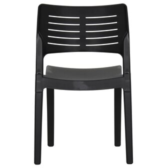 Tuinstoelen 2 st polypropeen antracietkleurig 6