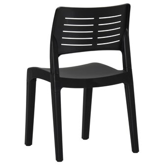Tuinstoelen 2 st polypropeen antracietkleurig 7