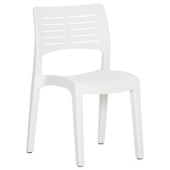 Tuinstoelen 2 st polypropeen wit 3