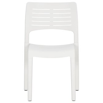 Tuinstoelen 2 st polypropeen wit 4