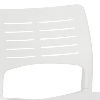 Tuinstoelen 2 st polypropeen wit 8
