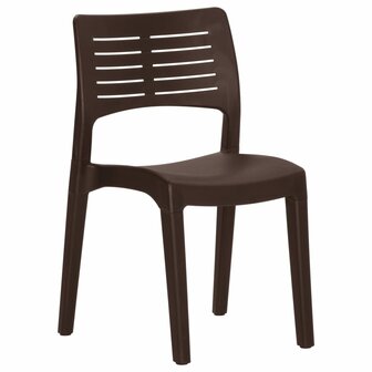 Tuinstoelen 2 st polypropeen mokkakleurig 3