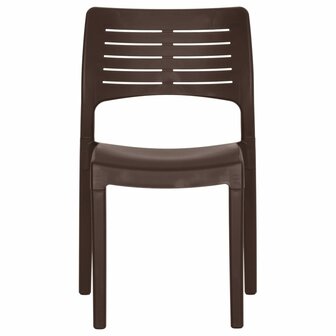 Tuinstoelen 2 st polypropeen mokkakleurig 4