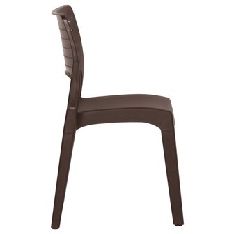 Tuinstoelen 2 st polypropeen mokkakleurig 5