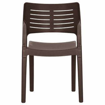 Tuinstoelen 2 st polypropeen mokkakleurig 6