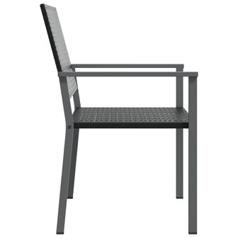 Tuinstoelen 2 st 54x62,5x89 cm poly rattan zwart 5