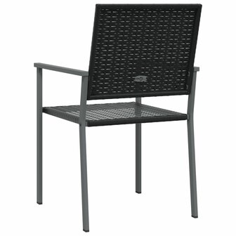 Tuinstoelen 2 st 54x62,5x89 cm poly rattan zwart 6