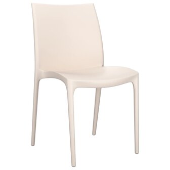 Tuinstoelen 2 st 50x46x80 cm polypropeen cr&egrave;mekleurig 3