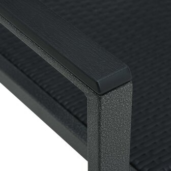 Tuinstoel 2 st rattan-look kunststof zwart 7