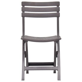 Tuinstoelen inklapbaar 2 st kunststof mokka 3