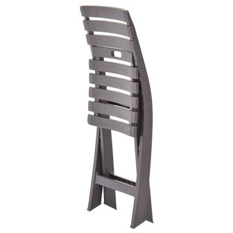 Tuinstoelen inklapbaar 2 st kunststof mokka 6