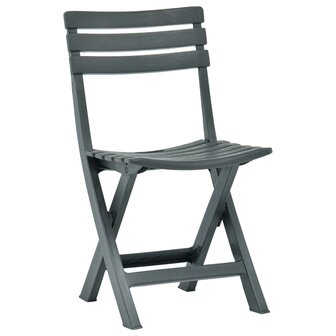 Tuinstoelen inklapbaar 2 st kunststof groen 2
