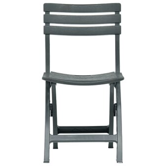 Tuinstoelen inklapbaar 2 st kunststof groen 3