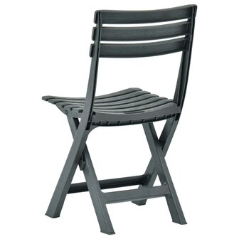 Tuinstoelen inklapbaar 2 st kunststof groen 5