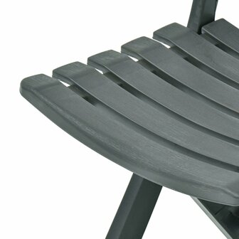 Tuinstoelen inklapbaar 2 st kunststof groen 7