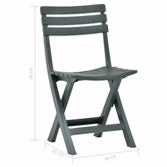 Tuinstoelen inklapbaar 2 st kunststof groen 9