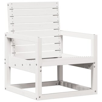 Tuinstoel 57,5x63x76 cm massief grenenhout wit 2