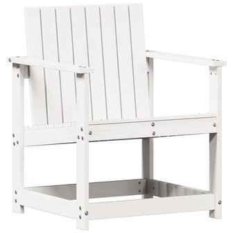 Tuinstoel 62x56x77 cm massief grenenhout wit 2