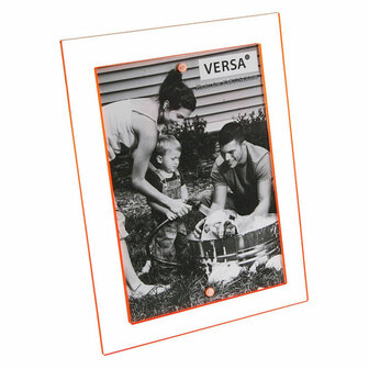 Fotolijstje Metaal Polypropyleen Oranje - Maat: 15 x 20 cm 3