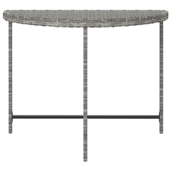 Tuintafel 100x50x75 cm poly rattan grijs 4