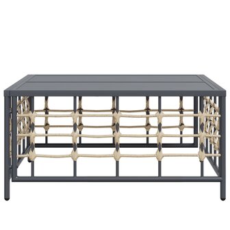 Tuintafel 70x70x34 cm poly rattan antracietkleurig 4