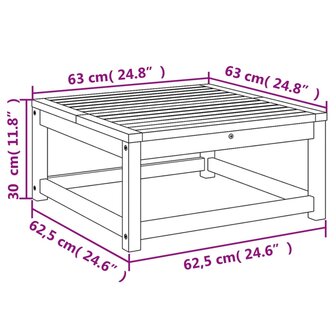 Tuintafel 63x63x30 cm massief acaciahout 8