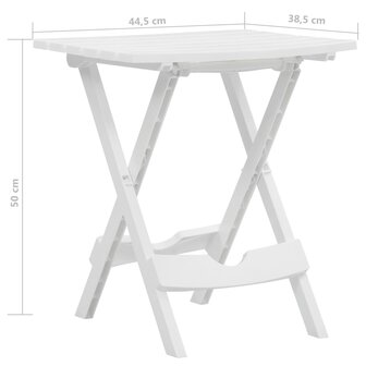 Tuintafel inklapbaar 44,5x38,5x50 cm wit 7