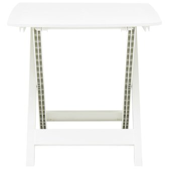 Tuintafel inklapbaar 79x72x70 cm kunststof wit  2