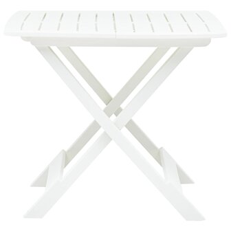 Tuintafel inklapbaar 79x72x70 cm kunststof wit  3