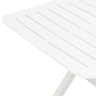 Tuintafel inklapbaar 79x72x70 cm kunststof wit  5