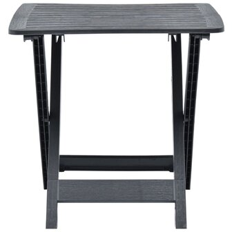 Tuintafel inklapbaar 79x72x70 cm kunststof antraciet 3
