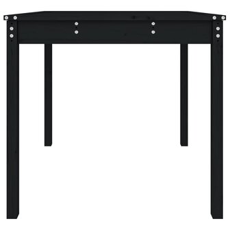 Tuintafel 82,5x82,5x76 cm massief grenenhout zwart 5