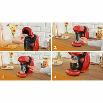 Capsule Koffiemachine BOSCH TAS113E Zwart rouge 1400 W 700 ml 4