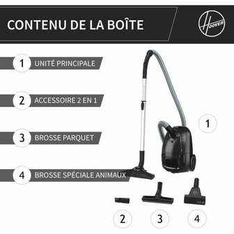 Stofzuiger Hoover HE120PET 011 Zwart Grijs 700 W 2