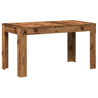 Eettafel 140x74,5x76 cm bewerkt hout oud houtkleurig 2