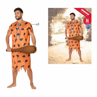 Kostuums voor Volwassenen Grotbewoner Oranje (2 Onderdelen) - Maat: XL - Maat: XL 2