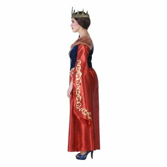 Kostuums voor Volwassenen 113916 Rood Marineblauw Middeleeuwse Koningin - Maat: M/L - Maat: M/L 6