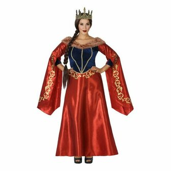 Kostuums voor Volwassenen 113916 Rood Marineblauw Middeleeuwse Koningin - Maat: XXL - Maat: XXL 5