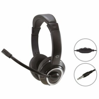 Hoofdtelefoon met microfoon Conceptronic POLONA02B Zwart 3