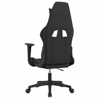 Massage gamestoel stof zwart en lichtgroen 5