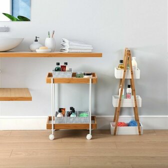 Badkamerschappen Versa Bamboe Hout MDF Hout MDF/Bamboe (18 x 81 x 30 cm) 3