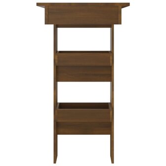 Bartafel wandgemonteerd 102x45x103,5 cm bewerkt hout bruineiken 4
