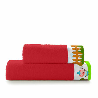 Handdoekenset HappyFriday MR FOX Rood 2 Onderdelen 3