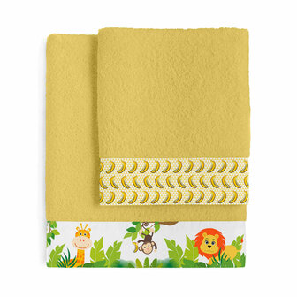 Handdoekenset HappyFriday MR FOX Mosterd 2 Onderdelen 2