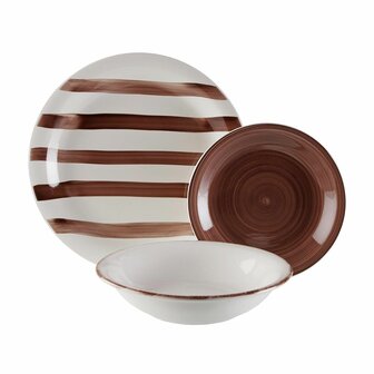Serviesset Versa Ligia Bruin 26,5 x 26,5 cm 18 Onderdelen 1