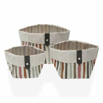 Mandenset Versa Ligne Textiel 14 x 14 x 14 cm 1