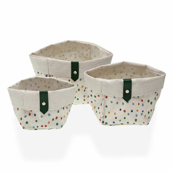 Mandenset Versa Dotty Textiel 14 x 14 x 14 cm 1