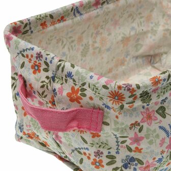 Mandenset Versa Textiel Blommor 18 x 14 x 28 cm 2